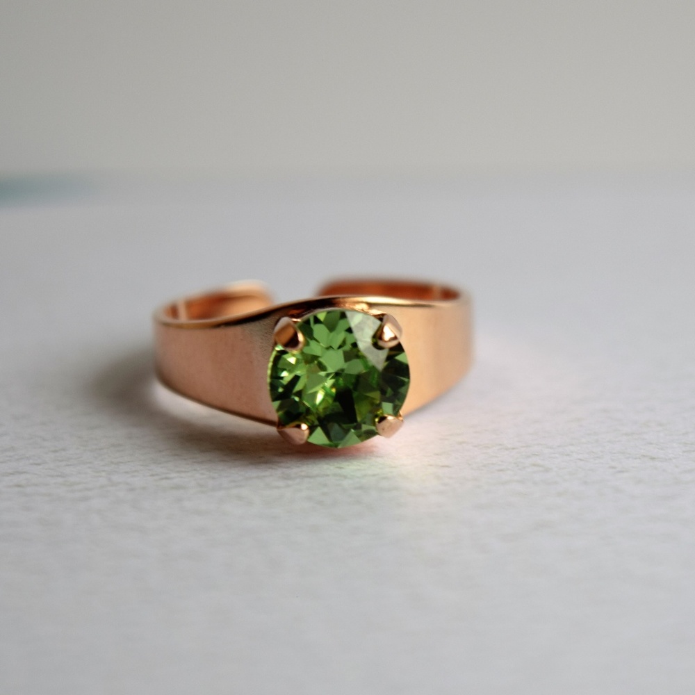 Swarovski Crystal Solitaire Ring, Birthstone